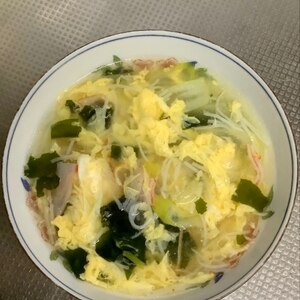 カニカマと卵の韓国風スープ